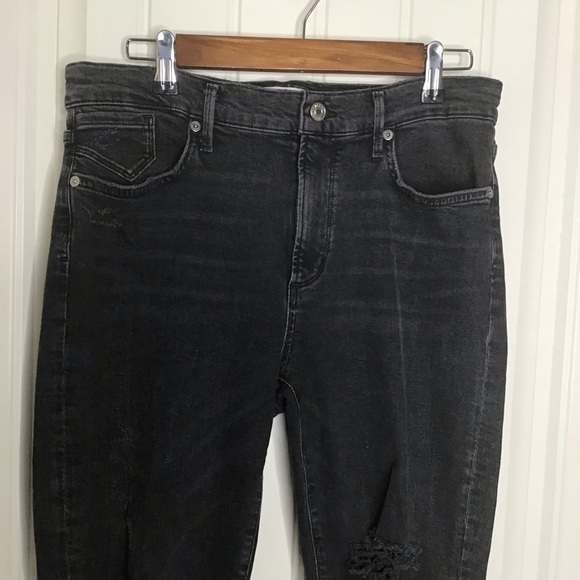 AGOLDE Jean Sophie High Waist Skinny Jeans in Black Size 31. - Picture 3 of 14